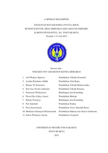 Format Isi Laporan Kkn Tematik Periode 2018 2019 Lppm Unram